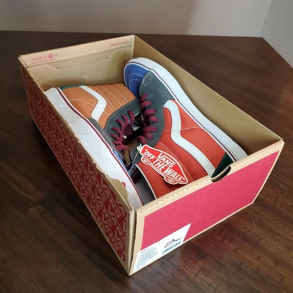 Vans Sk8-Hi Color Mix Multi Men Size 11.5, Women Size 13